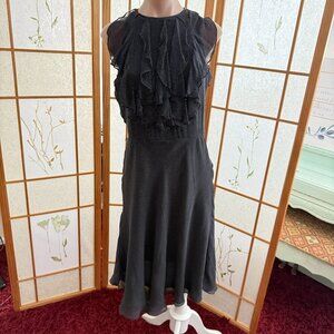 Ralph Lauren Ruffle Front Polka Dot Dress Size 8